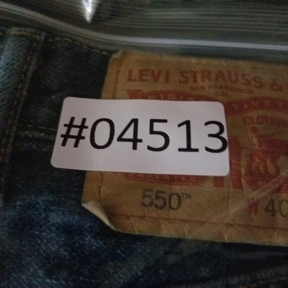 Levis Jeans Mens 40 Blue High Rise Relaxed Fit Tapered Leg Denim Shorts - Picture 15 of 15